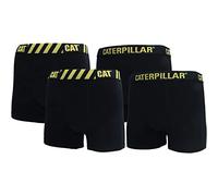 CAT Caterpillar Boxer Uomo, Confezione da 4, Bordo Elastico Varie Fantasie, Cotone (Nero-Strisce, L)