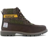 CAT Caterpillar Colorado 2.0 Harris Tweed Boots P111325 In Pelle Marrone NUOVO