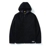 CAT Caterpillar Hooded Sherpa Lined Jacket Black Small Black