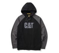 CAT Caterpillar Raglan Hooded Sweatshirt Black/Magnet X-Large Black/Magnet