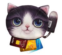 Cat Change Pouch - Zippered Cartoon Coin Pouch, Cute Coin Purse, Zippered Cartoon Coin Pouch, Small Change Purse for Birthday, Cute Coin Bag with Cat Tail Decor for Phone, Cards, Jewelry