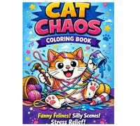 Cat Chaos Coloring Book: 56 Hilarious Cat Designs for Stress Relief & Big Smiles