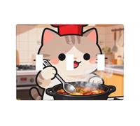 Cat Chef Cooking - Piastra per interruttore a 3 vie, in policarbonato infrangibile, resistente al calore, decorazione per la casa