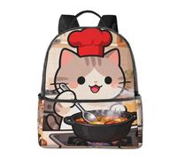 Cat Chef - Zaino da viaggio leggero con custodia per laptop
