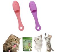 Cat Chin Scrubber, Cat Chin Brush, Silicone Scrubber For Cats Chin, Cat Chin Brush Cleaner, Finger Brush Silicone Pet Toothbrush, Silicone Brush For Cats Chin Cleaning Tool(A)