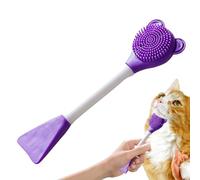 Cat Chin Scrubber - Silicone 14,8 x 4 x 1 cm | Cat Cleansing Brush, Soft Silicone Brush Head For Gums Jaw Tongue Chin Face Cleaning | For Cats Kittens Pet Hygiene Grooming Care