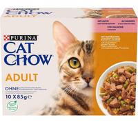 CAT CHOW Gatto Busta Multipack 10x85G SALMONE E FAGIOLINI