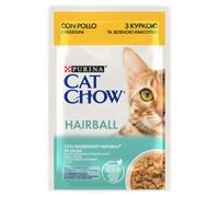 CAT CHOW Hairball Cibo per gatti con pollo e fagiolini in salsa 85g