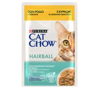 CAT CHOW Hairball Cibo per gatti con pollo e fagiolini verdi in salsa 85 g - 20 BUSTE + 6 IN OMAGGIO!!!