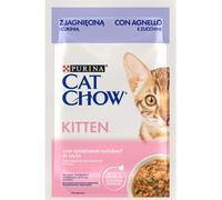 Purina Cat Chow Kitten Umido Gatto in Gelatina 85 gr: Agnello e Zucchine in Salsa