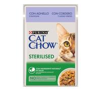 Purina Cat Chow Sterilised cibo umido per Gatti 85 gr: Agnello e Fagiolini