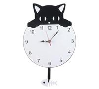 Cat Clock - Swing Tail Wall Timepiece With Silent Quartz Movement, Cute