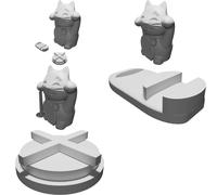 Cat Coin Bank with Removable Base - Money Saving Container for USD Coins