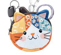 Cat Coin Purse | Cute Japanese Color Blocking Flower Change Pouch | Funny A