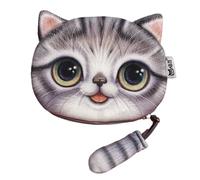 Cat Coin Purse With Zipper - Cute Animal-Themed Change Pouch With Decorative Tail, Compact Wallet For Coins Jewelry Cards Mini Accessories | Soft Lightweight Organizer Bag For Girls Women