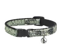 Cat Collar Breakaway with Bell 100 Dollar Bill C/U/Triple Benjamin NARROW Fits 8