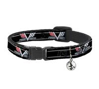Cat Collar Breakaway with Bell 1967 Impala 396 TURBO-JET V Emblem/Stripe Black/S