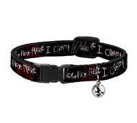 Cat Collar Breakaway with Bell A Nightmare on Elm Street READY OR NOT HERE I COM
