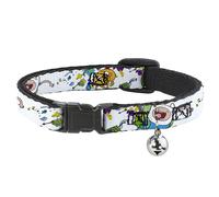 Cat Collar Breakaway with Bell Adventure Time Jake and Finn Open Pack Pose White