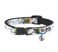 Cat Collar Breakaway with Bell Adventure Time Jake and Finn Open Pack Pose White
