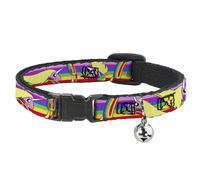 Cat Collar Breakaway with Bell Adventure Time Lady Raincorn Poses Stripe Rainbow