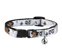Cat Collar Breakaway with Bell Aladdin Jasmine Palace Pose with Script and Flowe