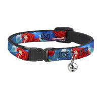 Cat Collar Breakaway with Bell Ariel Vivid Underwater Sparkle Poses/Castle NARRO