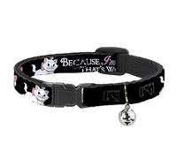 Cat Collar Breakaway with Bell Aristocats Marie 3-Poses BECAUSE I'M A LADY THAT'