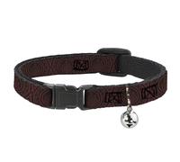 Cat Collar Breakaway with Bell Avatar Last Airbender Fire Element Symbol Black/R