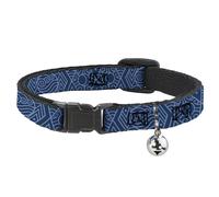 Cat Collar Breakaway with Bell Avatar Last Airbender Water Element Symbol Blues