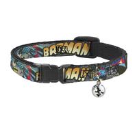 Cat Collar Breakaway with Bell Batman Dark Knight NARROW Fits 8.5-12"