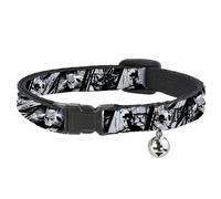 Cat Collar Breakaway with Bell Batman Hush Pose Sketches Black/White NARROW Fits