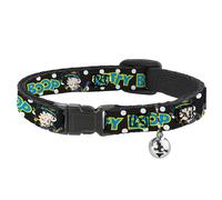Cat Collar Breakaway with Bell BETTY BOOP Biker Betty Winking and Text Polka Dot