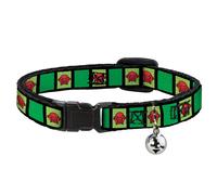 Cat Collar Breakaway with Bell Blue's Clues Steve's Stripe and Thinking Chair Bl