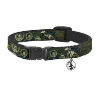 Cat Collar Breakaway with Bell Buzz Poses/Stars LIKE A BUZZ NARROW Fits 8.5-12"