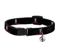 Cat Collar Breakaway with Bell CAMARO Badge Logo REPEAT NARROW Fits 8.5-12"