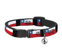 Cat Collar Breakaway with Bell Chile Flags NARROW Fits 8.5-12"