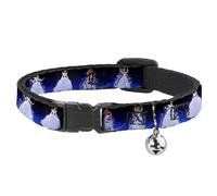 Cat Collar Breakaway with Bell Cinderella Transformation Blue Fade NARROW Fits 8
