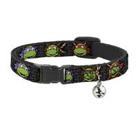 Cat Collar Breakaway with Bell Classic TMNT Expessions/Battle Gear Gray/Multi Co
