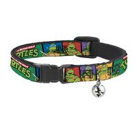 Cat Collar Breakaway with Bell Classic TMNT Group Pose3/TMNT Logo Green/Multi Co