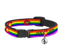 Cat Collar Breakaway with Bell Colorado Flags2 Pride NARROW Fits 8.5-12"