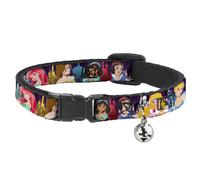 Cat Collar Breakaway with Bell Disney Princess Poses/Castle Silhouettes Purples/