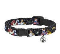 Cat Collar Breakaway with Bell Disney Princesses & Prince's Dancing NARROW Fits