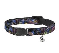 Cat Collar Breakaway with Bell Dory 4-Hiding Poses Under the Sea NARROW Fits 8.5