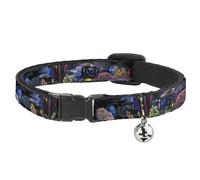 Cat Collar Breakaway with Bell Dory 4-Hiding Poses Under the Sea NARROW Fits 8.5