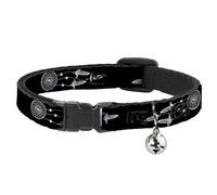 Cat Collar Breakaway with Bell Dream Catcher Black/White NARROW Fits 8.5-12"