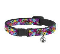 Cat Collar Breakaway with Bell Flower Blossom NARROW Fits 8.5-12"