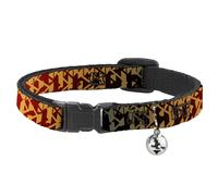 Cat Collar Breakaway with Bell Geometric Transition Blues/Reds/Orange/Yellows NA