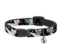 Cat Collar Breakaway with Bell Glowing Tinker Bell Poses/Butterflies & Flowers B