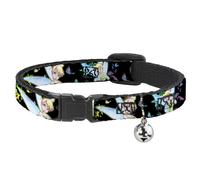 Cat Collar Breakaway with Bell Glowing Tinker Bell Poses/Butterflies & Flowers B